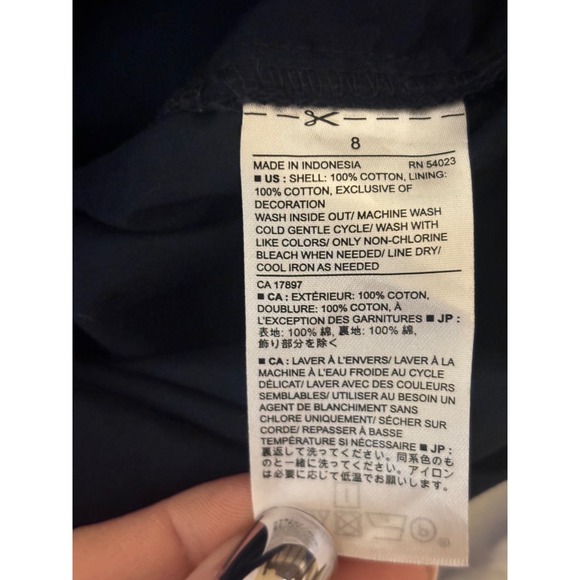 Banana Republic Navy Blue Sleeveless Dress Size 8 - Picture 6 of 9